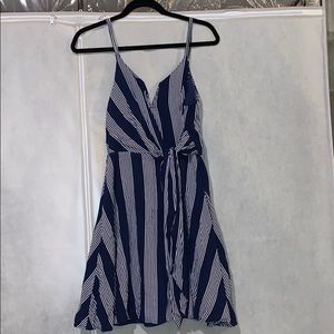Blue Blush White/Blue Striped Mini Dress